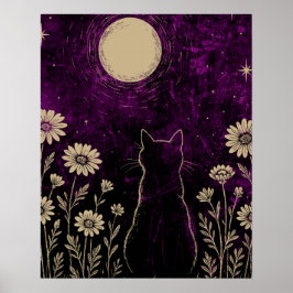 Himmlische Katzenblume Lila Poster