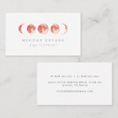 Himmlische Koralle der Mond-Phasen-| Visitenkarte (Vorne/Hinten)