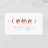 Himmlische Koralle der Mond-Phasen-| Visitenkarte (Vorderseite)