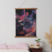 Himmlische Kosmische Lotusblüte Wandteppich Mit Holzrahmen (Schlafzimmer)