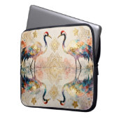 Himmlische Kraniche in Harmonie - Wasserfarben  Laptopschutzhülle (Vorderseite Links)