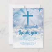 Himmlische Kreuzbeerdigung Dankeschön Karte (Vorderseite)