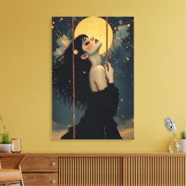 Himmlische Kunst | Gotische Frau | Ätherisch Mysti Leinwanddruck