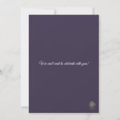Himmlische Lavendel-Nebel-Hochzeit unter den Stern Einladung (Rückseite)