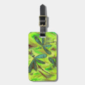 Himmlische Libellen auf einem Sternenhimmel Gepäckanhänger (Vorderseite vertikal)