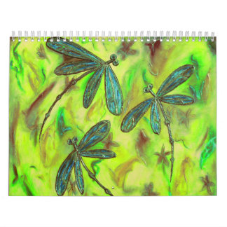 Himmlische Libellen auf einem Sternenhimmel Kalender