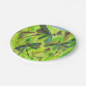 Himmlische Libellen auf einem Sternenhimmel Pappteller (Schrägansicht)