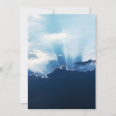 Himmlische Lichtstrahlen auf Gedächtnisbeerdigung Einladung (Rückseite)