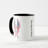 "Himmlische Lichtumarmung" Tasse (Vorderseite Links)