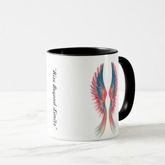 "Himmlische Lichtumarmung" Tasse (VorderseiteRechts)