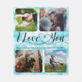 Himmlische Liebe Foto Collage Jubiläum Valentine Fleecedecke (Vorderseite)