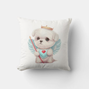 Himmlische Liebe: Niedlicher Angel maltesischer Hu Kissen