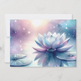 Himmlische Lotusblüte Wasserlilie Spirituell Kosmi Ankündigung