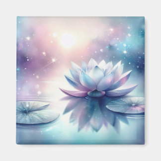 Himmlische Lotusblüte Wasserlilie Spirituell Kosmi Magnet