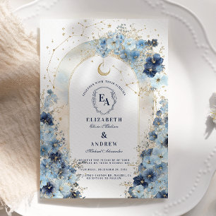 Himmlische Luxus Boho Hochzeitsfeier Einladung