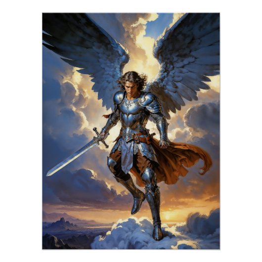 Himmlische Macht Erzengel Michael Poster (Vorderseite)