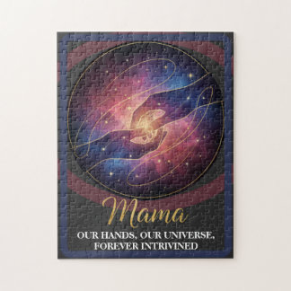 Himmlische Mama-Hände Galaxie Universum Puzzle