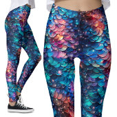 Himmlische Meerjungfrau Funkelt Galaxie Schuppen G Leggings