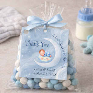 Himmlische Mond-Baby-Shower-Dankeschön-Gabe Geschenkanhänger