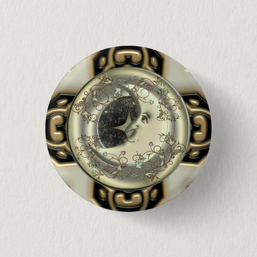 Himmlische Mond-Knöpfe Button (Vorderseite)
