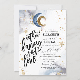 Himmlische Mond, Sterne Hochzeit Einladung