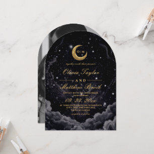 Himmlische Mond Sterne Hochzeitsnacht Einladung