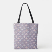 Himmlische Mond Sterne Wolken Wasserfarbe Pastelle Tasche (Rückseite)