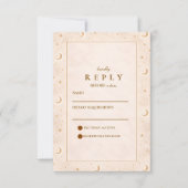 Himmlische Mond- und Sternenhochzeit RSVP Karte (Vorderseite)