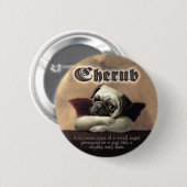 Himmlische Mops-Engel-Geschenk-Einzelteile Button (Vorne & Hinten)