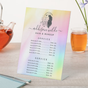 Himmlische Mystische Mondgöttin Regenbogen-Preisli Sockelschild