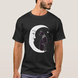 Himmlische Mystische Schwarze Katzen Vertraute Hei T-Shirt