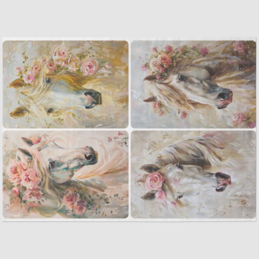 Himmlische Pferde Seidenpapier (Vorderseite)