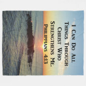 HIMMLISCHE PHILIPPIER 4:13 BIBLE VERSE FLEECEDECKE (Vorderseite (Horizontal))