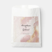 Himmlische Pink-Wasserfarbenhochzeit Geschenktütchen (Vorderseite)
