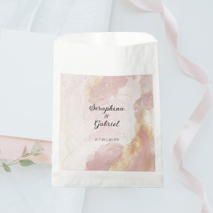 Himmlische Pink-Wasserfarbenhochzeit Geschenktütchen