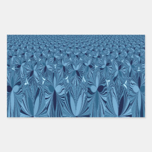 Himmlische Pracht: Irisierendes Blaues Rosen-Desig Rechteckiger Aufkleber