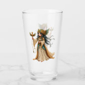 Himmlische Priesterin der goldenen Pyramide. Glas (Rückseite)