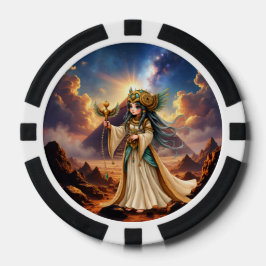 Himmlische Priesterin der goldenen Pyramide. Pokerchips