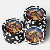 Himmlische Priesterin der goldenen Pyramide. Pokerchips (Stapel)