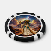 Himmlische Priesterin der goldenen Pyramide. Pokerchips (Einzeln)