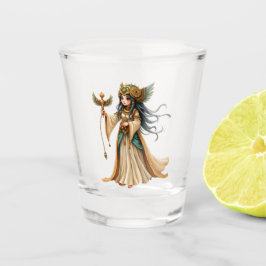 Himmlische Priesterin der goldenen Pyramide. Schnapsglas