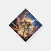 Himmlische Priesterin der goldenen Pyramide Serviette (Ecke)