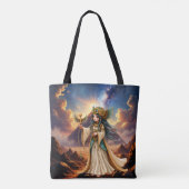 Himmlische Priesterin der goldenen Pyramide. Tasche (Rückseite)