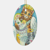 HIMMLISCHE PURRS CAT ANGELS CHRISTMAS ORNANATION KERAMIKORNAMENT (Rechts)