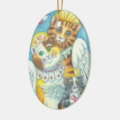 HIMMLISCHE PURRS CAT ANGELS CHRISTMAS ORNANATION KERAMIKORNAMENT (Links)