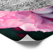 Himmlische Rosa Blume Erstellen Sie Ihr eigenes Fo Poster (Ecke)