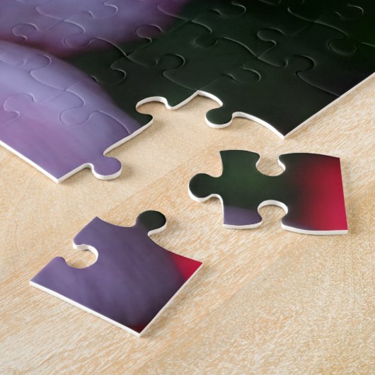 Himmlische Rosa Blume Orton Wirkung Puzzle (Seite)