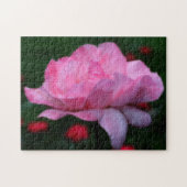 Himmlische Rosa Blume Orton Wirkung Puzzle (Horizontal)