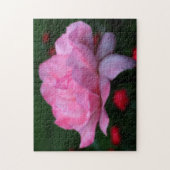 Himmlische Rosa Blume Orton Wirkung Puzzle (Vertikal)