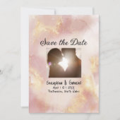 Himmlische rosa Hochzeit Speichern Sie die Datumsk Save The Date (Vorderseite)